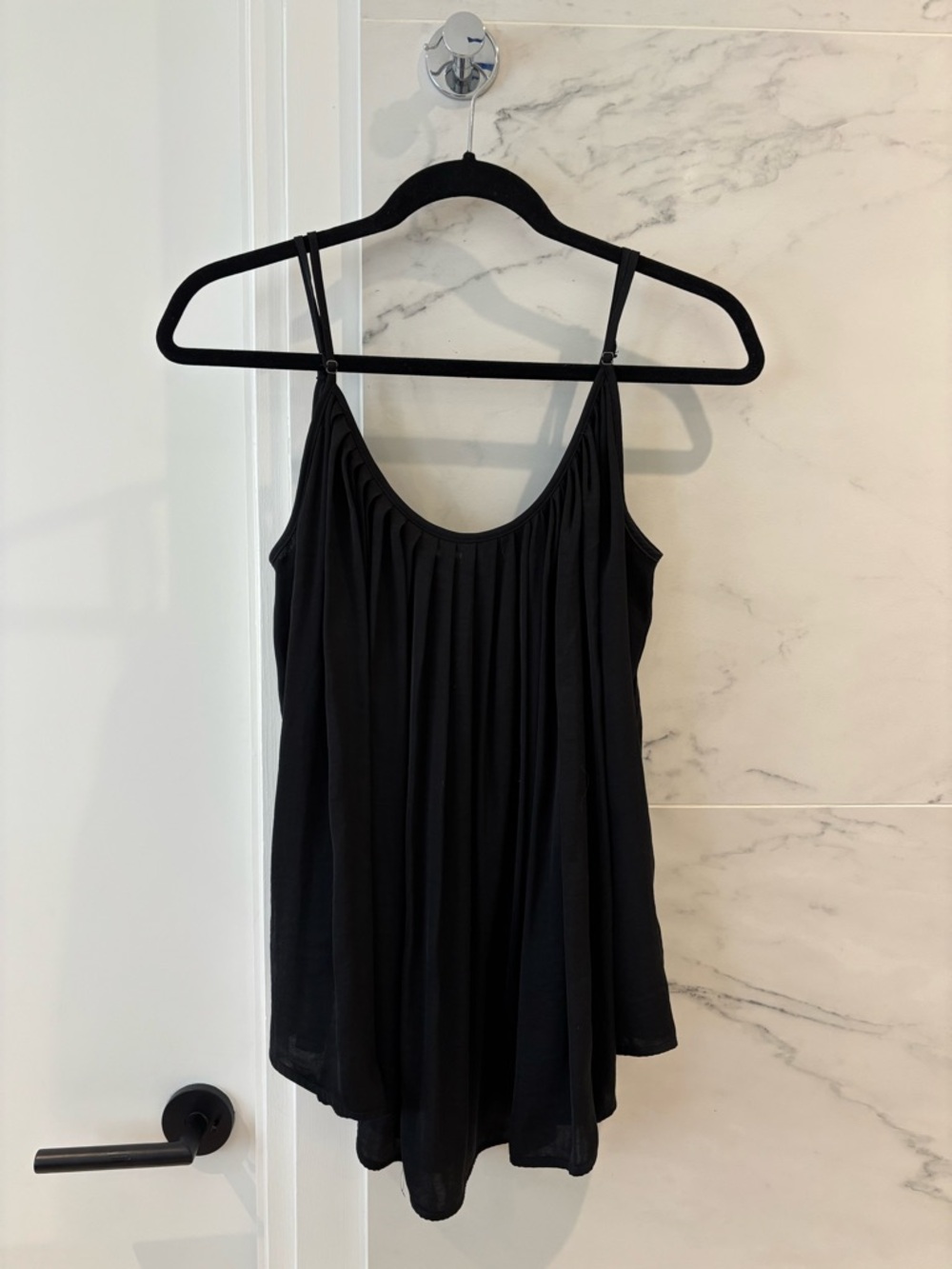 GAP Black Pleated Spaghetti Strap Camisole